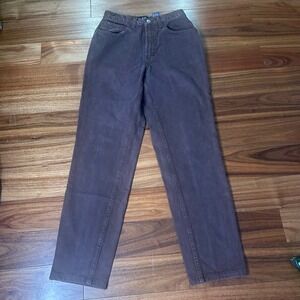 GAP vintage 90s classic High Rise Jeans Straight Leg Brown‎ Cotton Casual 6 Long